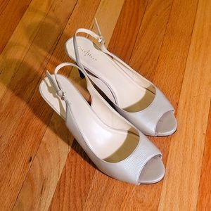 Cole Haan Tan Shimmer Low-Heel Sandal